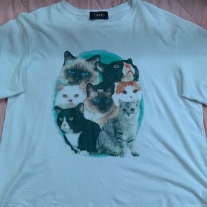 cat print t-shirt